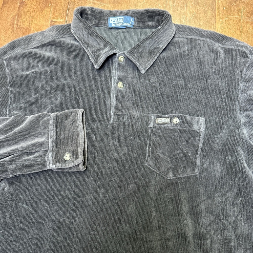 Polo By Ralph Lauren Corduroy Shirt Mens XL‎ Dark Brown Cord Long Sleeve Soft